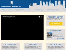 Tablet Screenshot of lotuspropertyservices.net